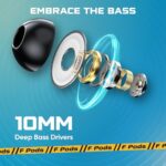 Fastrack Fpods FX101|BT5.4 TWS Earbuds, 40Hrs Playtime, Quad mic ENC for Crystal Clear Calls, Low Latency Gaming Mode Upto 50ms,NitroFast Charge  : Electronics - Image 5