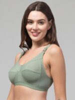Buy FUNAHME Women's Cotton Full Coverage Non-Padded Wirefree T-Shirt Bra Combo, Multicolor - Image 6