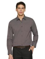 Van Heusen Men's Checkered Slim Fit Shirt (VHSFFSLBJ44544_Wine  : Clothing & Accessories