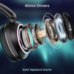 boAt Rockerz 480 W/RGB LEDs, 6 Light Modes, 40Mm Drivers, Beast Mode, 60Hrs Playback, Enx Tech, BT V5.3, Adaptive Fit & Easy Access Controls, Bluetooth Over Ear Headphones(Black Sabre)  : Electronics - Image 6