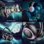 boAt Rockerz 480 W/RGB LEDs, 6 Light Modes, 40Mm Drivers, Beast Mode, 60Hrs Playback, Enx Tech, BT V5.3, Adaptive Fit & Easy Access Controls, Bluetooth Over Ear Headphones(Black Sabre)  : Electronics - Image 2