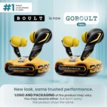 GOBOULT Mustang Torq Wireless in Ear Earbuds with 60H Playtime, App Support, Quad Mic ENC, 45ms Low Latency, 13mm Driver, Breathing LEDs,Touch Controls, Made in India, IPX5, Ear buds Wireless (Yellow)  : Electronics - Image 2