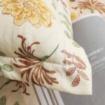 Buy Story@Home King Size Bedsheet | Cloud Cotton Flatsheet King Size with Two Pillow Covers| 300 TC | Super Soft Bed Sheet for King Size Bed | Floral Design (270 x 250 cm, Off White & Yellow) Online at Low Prices in India -  - Image 4