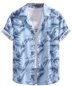 Leriya Fashion Men's Printed Regular Fit Shirt Sky  : Clothing & Accessories
