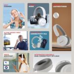 Honeywell New Launched Moxie V20 Bluetooth v5.4 On-Ear Headphones with Mic, ENC, 25H Playback, Deep Bass, IPX4, Aux, Stereo Sound, 40ms Low Latency Gaming Mode, Padded Cushion  : Electronics - Image 3