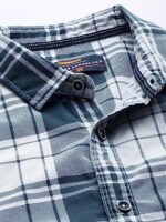 The Indian Garage Co Men's Checkered Slim Shirt (0121-SH69-05_White Large)  : Clothing & Accessories - Image 2