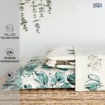 Urban Space 100% Cotton Floral Bedsheet for King Bed, Serene 200 TC Bedsheet King Size Bed Cotton with 2 Pillow Cover (108 x 108 inches, Majestic Aqua)  : Home & Kitchen - Image 5