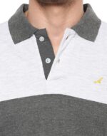 AMERICAN CREW Men's Polo T-Shirt (AC164-M_Ecru Melange & Charcoal Melange)  : Fashion - Image 7