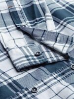 The Indian Garage Co Men's Checkered Slim Shirt (0121-SH69-05_White Large)  : Clothing & Accessories - Image 3