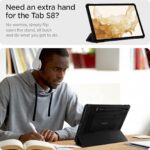 Spigen Rugged Armor Pro for Samsung Galaxy Tab S8/Tab S7 5G/Tab S7 11inch Full Cover Folio Case with Built in S Pen Holder, Trifold Stand - Black - Image 6